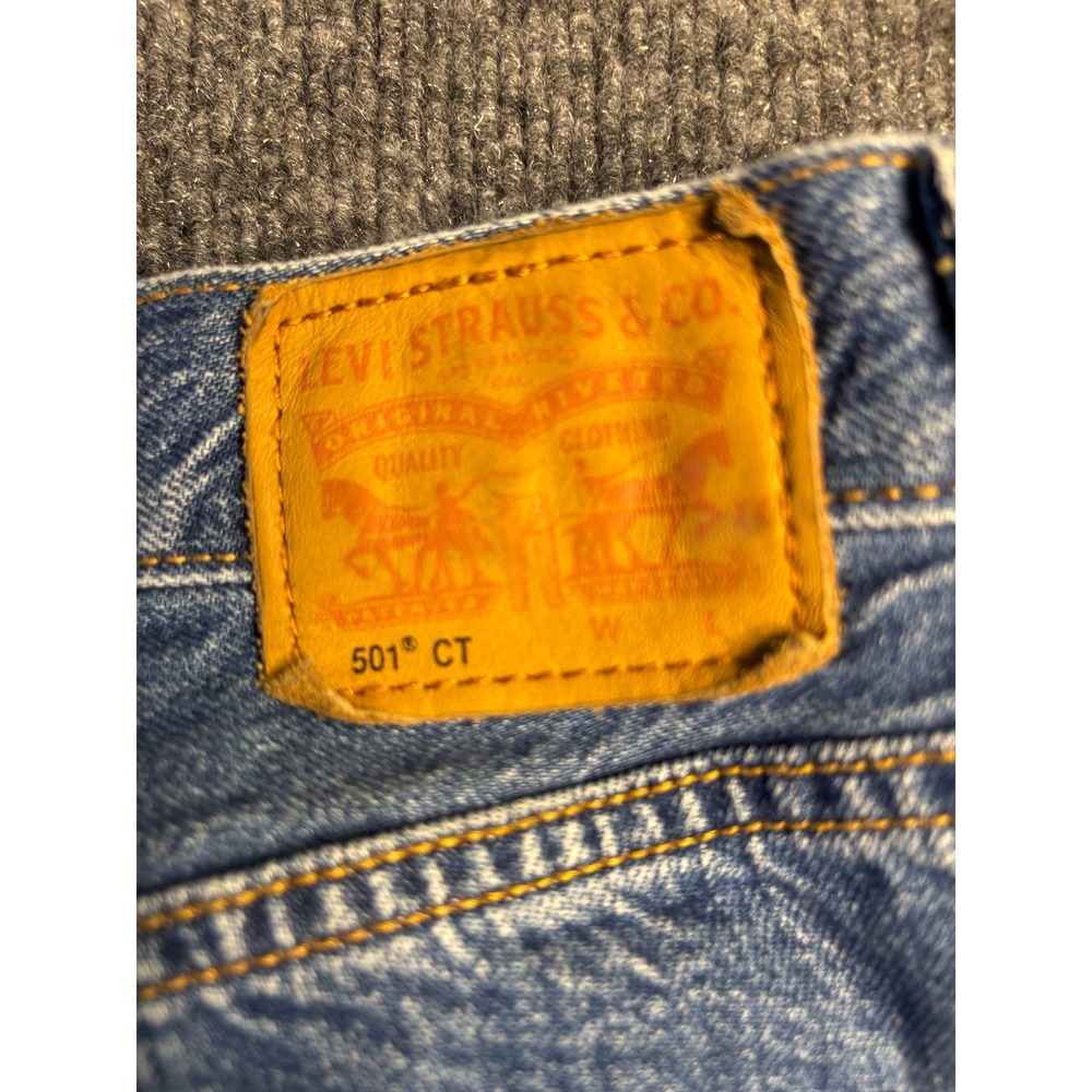 Levis‎ Jeans Womens 27x32 Blue Denim Red Tab Straight Leg Low Waist Button Fly - Picture 10 of 11